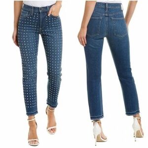NWOT Alice + Oliva Amazing Homebound High Rise Studded Girlfriend Jeans Denim 26